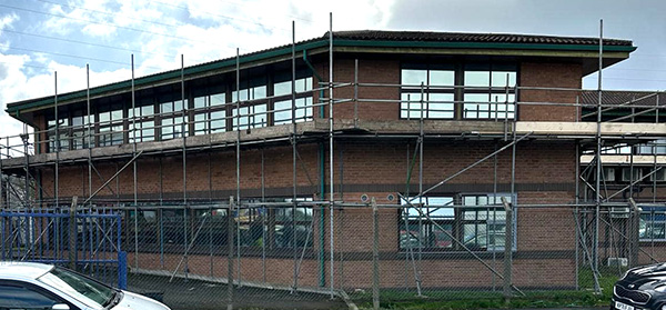 Scaffolding an office block